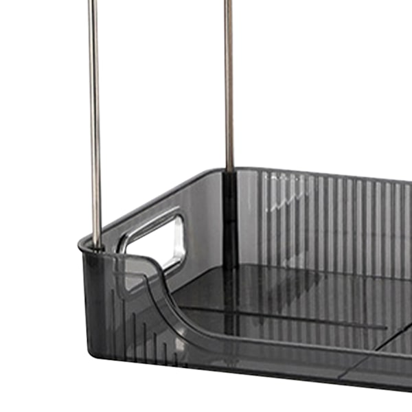 Desktop Organizer 2 nivåer Gott om utrymme Modernt förvaringsställ Hyllor för kontor sovrum Heminredning Grå