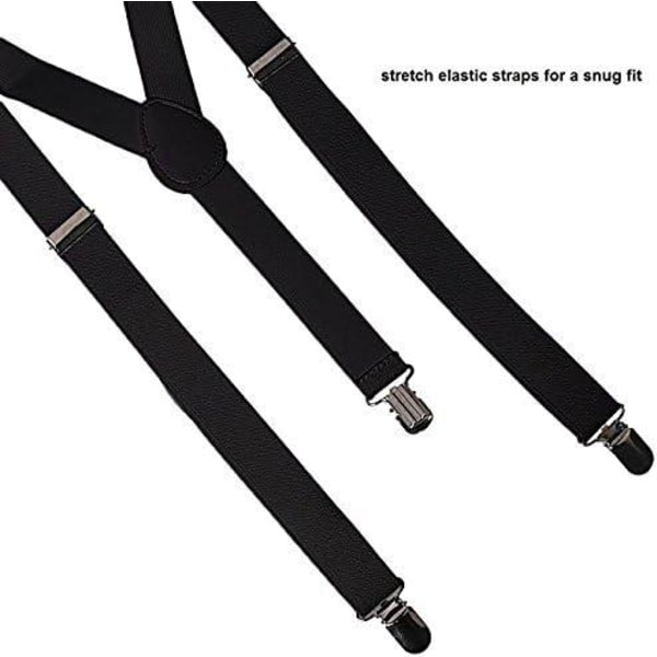 En one size, helt justerbara Y-formade hängslen/hängslen med clips