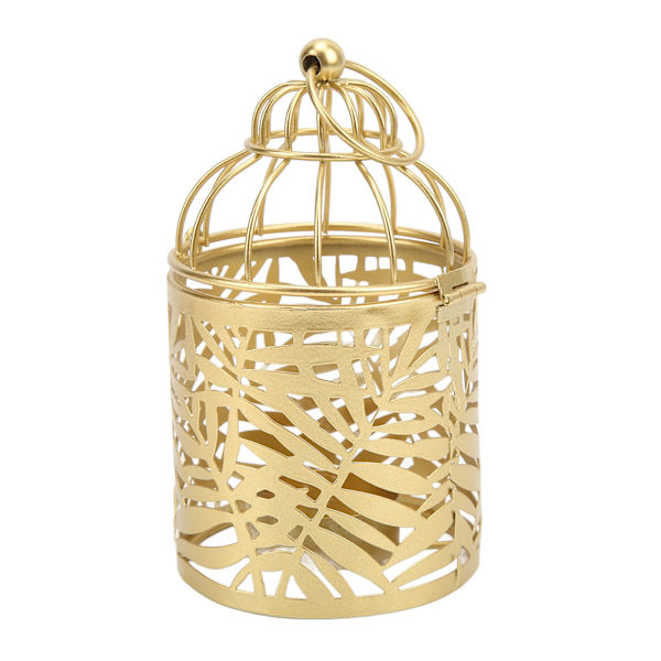 Lysestage Nordisk Stil Fuglebur Form Metal Jern Lysestage Hjem Dekoration Ornament Gave