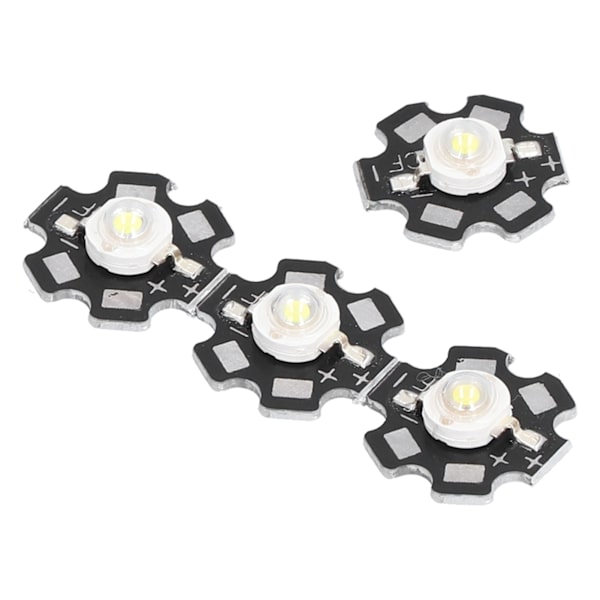 10 STK 1W LED Chip Highlight DIY Light Beads med aluminium base 6500k 90lm 20mm hvidt lys