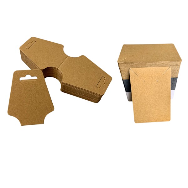 200 stk. halskæde display kort retro tyk blank kraft papir tag til visning af øreringe armbånd smykker butikker