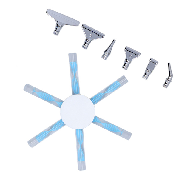 Diamantmaleri Pen Set Med 6stk Metal Spidser Blå DIY Diamantmaleri Multi Point 5D Diamantmaleri Værktøj
