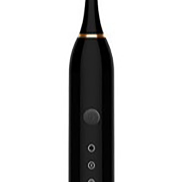 Voksen elektrisk tandbørste 6 vibrationsgear vandtæt blødt hår USB genopladelig tandbørste sort