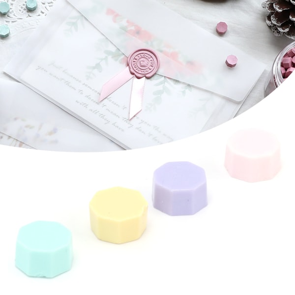 100 st Octagonal Seal Wax Beads Kit Gör-det-själv-stämpel Försegling vaxpartiklar Crafting Tillbehör