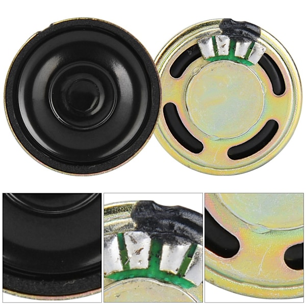 10 stk 27mm 8Ω 0,5W Rundt høyttalerhorn Audio høyttaler reparasjonsdeler