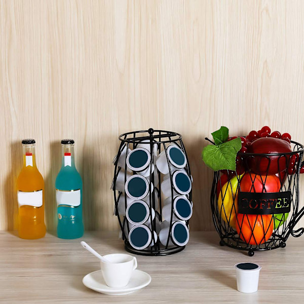 K-Cup Karusell Metall Karusellhållare Organizer Kaffe Pod Hållare för Hemmakontor