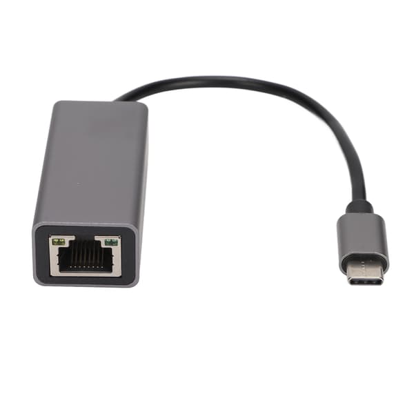 Ethernetadapter USB C till RJ45 Ethernet Grå Stabil Överföring Typ C-adapter för MacBook Pro för Galaxy S9/S8/Note 9 1000 MB