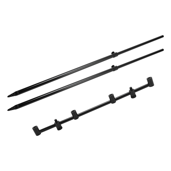 Fiske Spöfäste 2 Sektioner Teleskopisk Aluminiumlegering Fiske Spö Stöd med Universalgänga för Utomhusfiske 2x60cm Mark