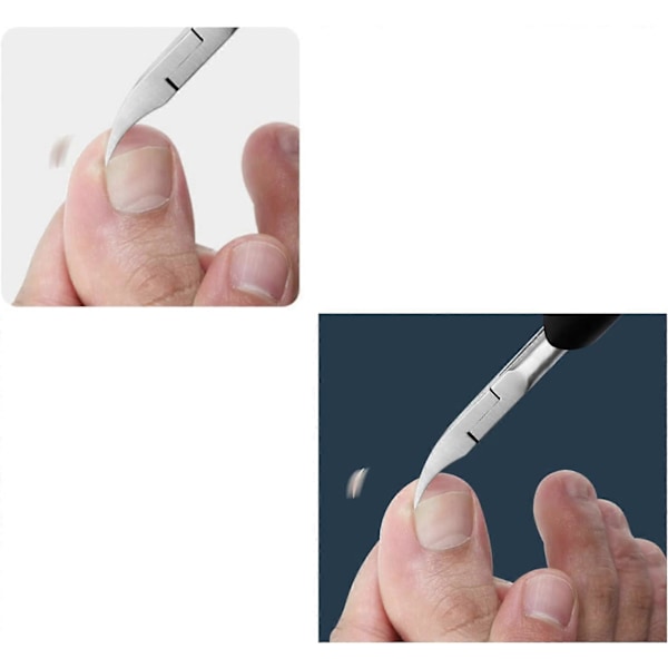 Nagelklippare i rostfritt stål Nagelbandstång Klippare Grooming Kit Manikyr Pedikyr Set Nagelsax för inåtväxta och tjocka naglar