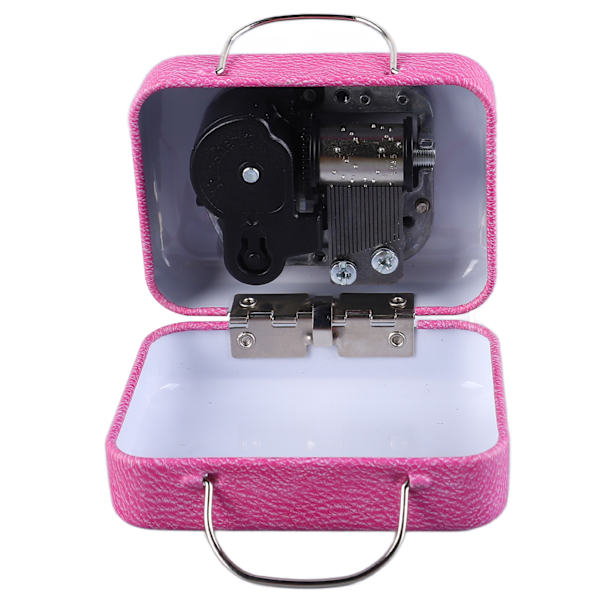 Kuffert spilledåse Dejlig bagage spilledåse Metal spilledåse til fødselsdag Valentinsdag Jul Pink Bagage Type 4