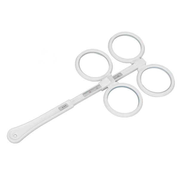 Optisk Flipper Plast Justerbar Optometri Flip Lens Instrument med Vision Test Card for Amblyopia White (±0,5 D.)