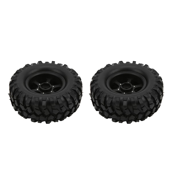 2 st 1,9 tum 96 mm gummidäck med fälgar i aluminiumlegering för Axial SCX10 1/10 RC Crawler CarBlack