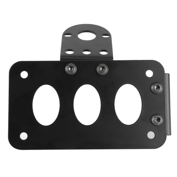 Motorcykel Nummerplade Holder Beslag Side Monteret Baglygte Aluminium Legering Ramme Sort