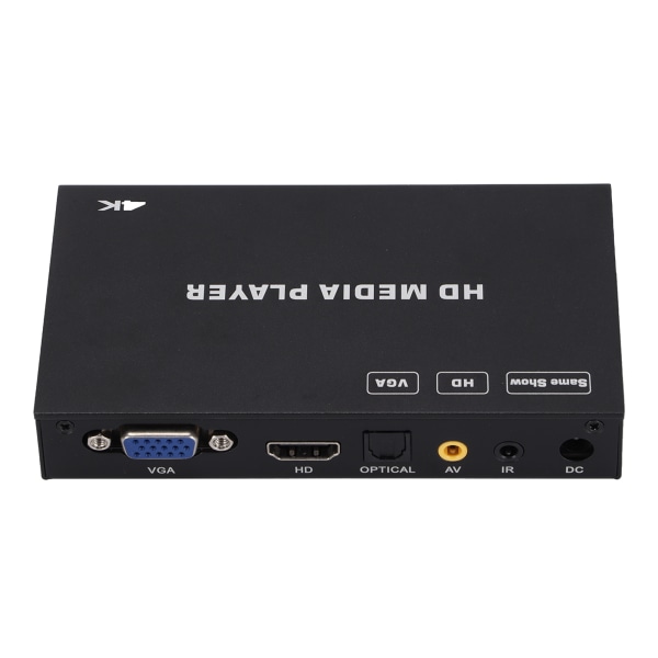 4K A7 HD Media Player Nanoteknologi Multifunktion Media Player med fjernbetjening 100V-240VEU stik