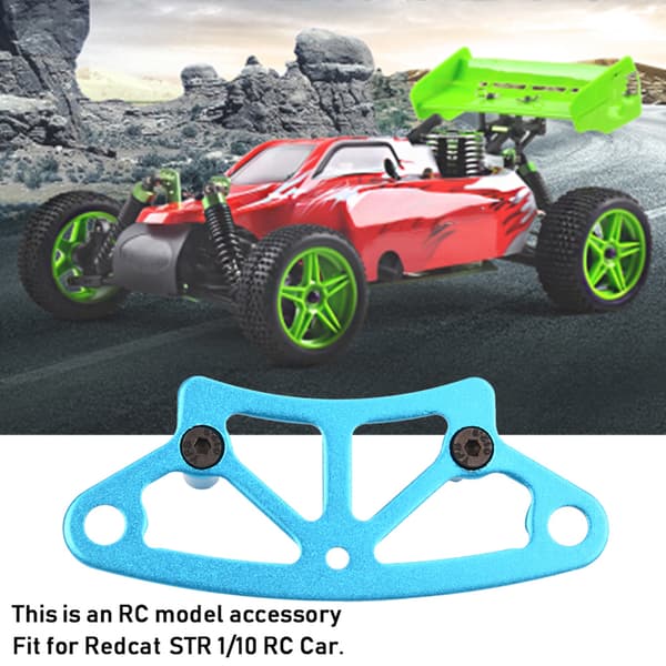 Støtfanger foran i aluminiumslegering, passer til Redcat STR for Nitro OnRoad 1/10 RC-bil reservedeler (blå)