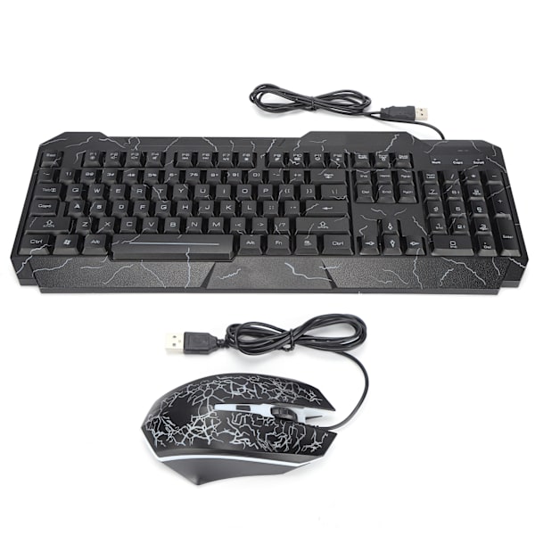 Tastatur- og musesæt til flere computermodeller Lysende kablet 4D-spilhardwarekombination til Windows PC-spillere