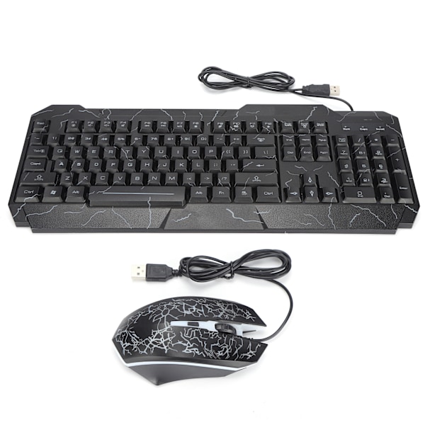 Tastatur- og musesett Multi‑Model-datamaskiner Lysende kablet 4D-spillmaskinvarekombinasjon for Windows PC-spillere