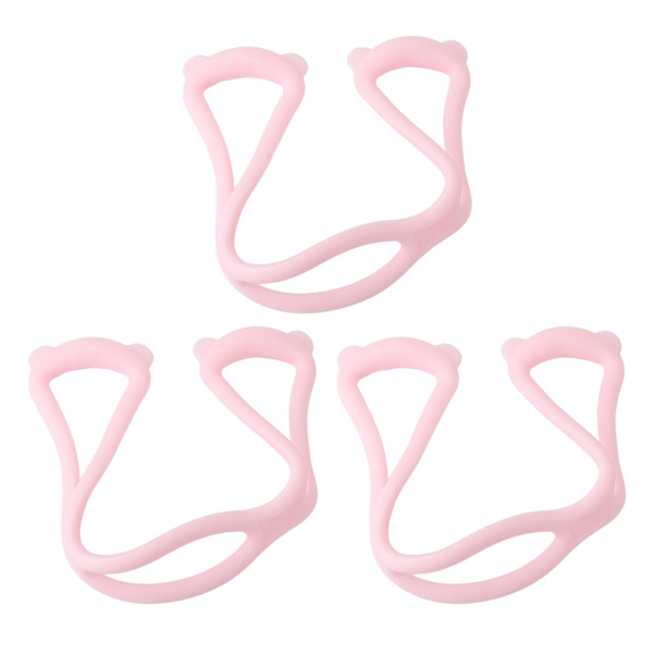 3st Figur 8 Resistance Elastiskt band Öppen axelbår Arm Rygg Träning Elastiska band Rosa