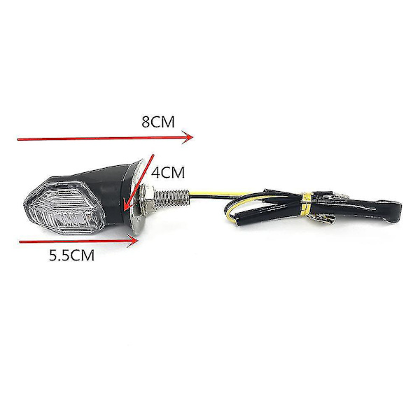 Super Bright Amber LED blinklys til motorcykler (6 stk)