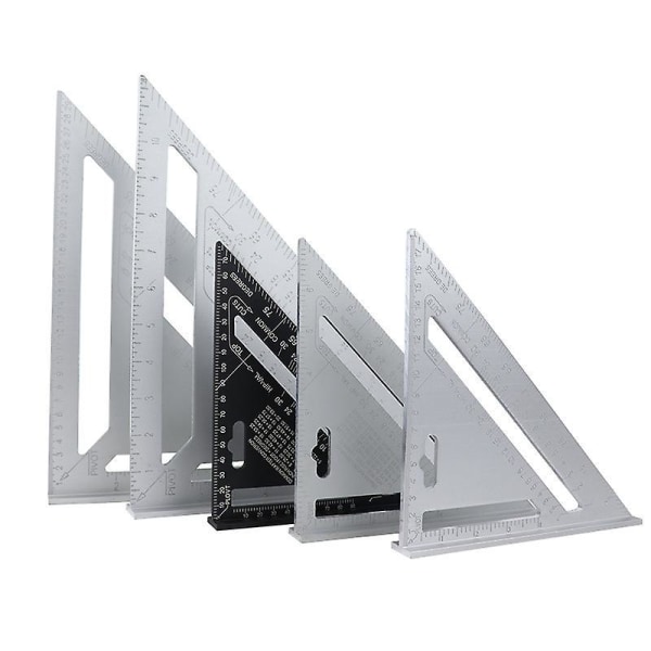 7 tommer professionel aluminiumslegering tømrer trekant lineal