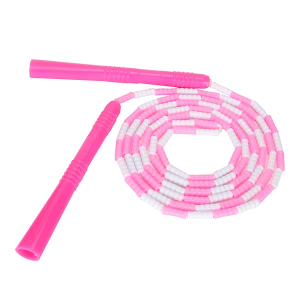 Pink blød sjippetov justerbar plastperle-snor formbevarende til mænd kvinder børn