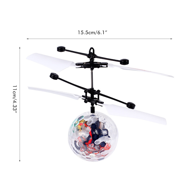 LED Lysende Elektrisk Flyvende Bold Helikopter til Børn Induktion Flyvende Legetøj Håndkontrol RC Flyvende Lys Op Legetøj Indendørs Udendørs Spil