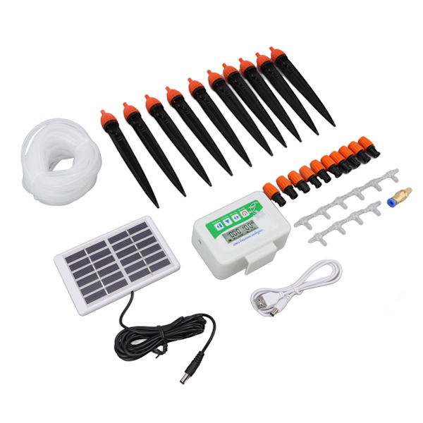 Aurinkokastelulaite Power Sateenkestävä Automaattinen Kastelu 850 ml/min USB portti 2000mAh Akku Vesipumppu Ajastin
