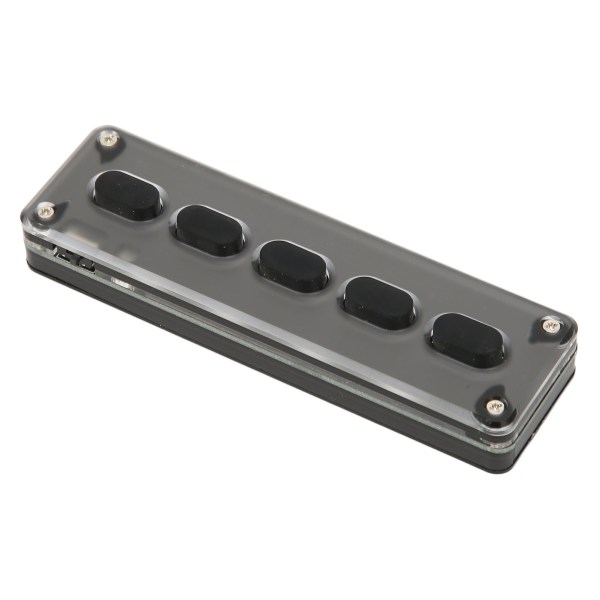 Programmerbart tastatur 5 taster Kablet USB Trådløs Bluetooth Dual Mode Mini Silikon Mute DIY Programmerbart Gaming Keyboard Svart