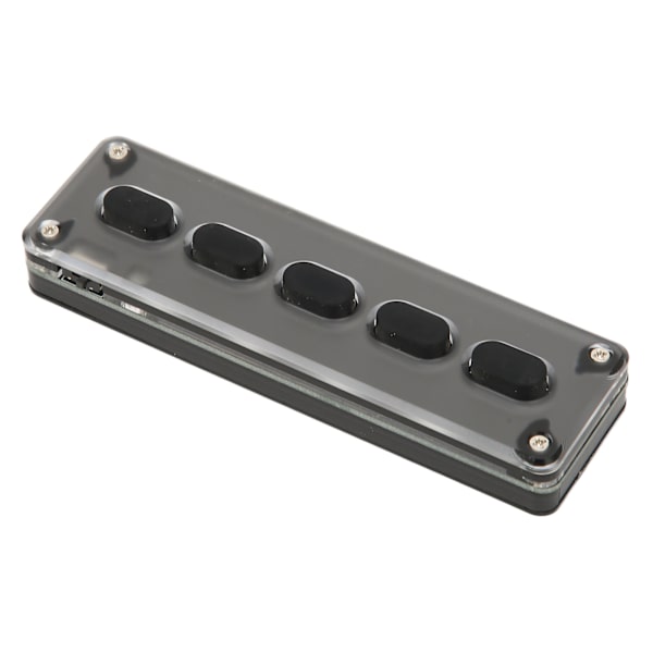 Programmerbart tastatur 5 taster kablet USB trådløs Bluetooth Dual Mode Mini Silikone Lydløs DIY Programmerbart Gaming Tastatur Sort