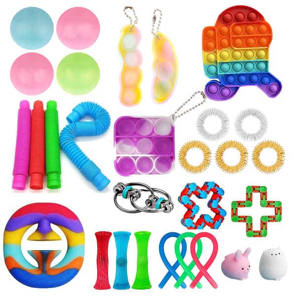 Sensorisk leksakssats för barn vuxna anti-ångest sensoriska leksaker pack enkla bubbelleksaker för ADHD autism