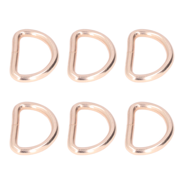 100 stk. D-ringe, robuste, holdbare, blanke, bred anvendelse, farveægte, nem montering, metal D-ringe, guld