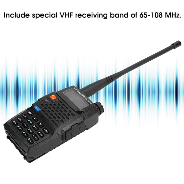 UV-F9+ Marine IP67 Vanntett Walkie Talkie UHF/VHF Dual Band Toveis Radio (100-240V)UK