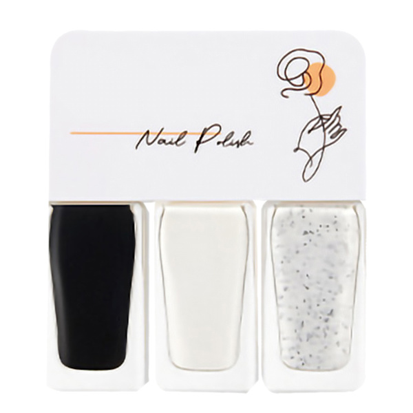 3-pack Vattenbaserat nagellackset för kvinnor, lätt att skala av, snabbtorkande nagellack för dejting, halloweenfest T15