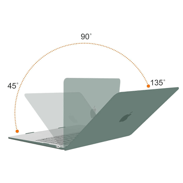 Shell Cover til MacBook Air 13 tommer Case A2337 A2179, Grøn