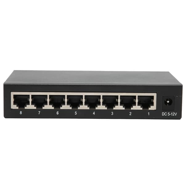 8-portars Gigabit Ethernet-switch TBCS5008E Plug Play Stabil Robust Aluminiumlegering Datornätverksswitchar 100-240V (US-kontakt)