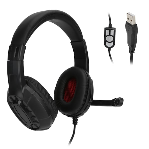 Trådbundet datorheadset för spel, lysande hörlurar G313 med volymjustering för hemmet