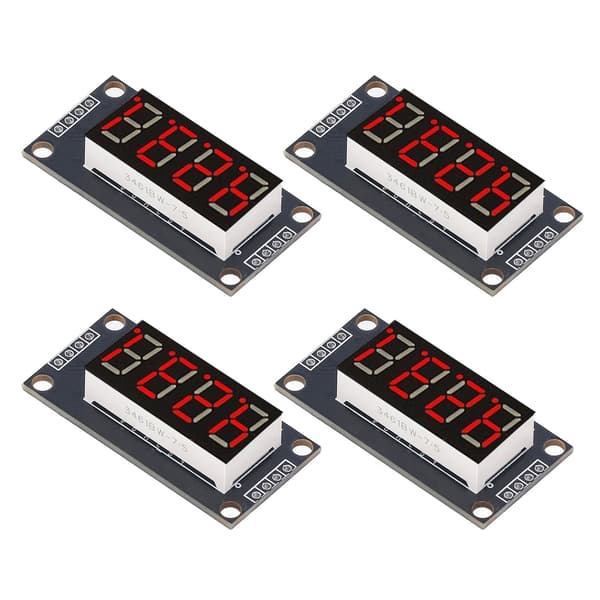 4 sett digitalt rørdisplaymodul LED 4-sifret 7-segment 0,36 tommer TM1637 drivbrikke rød MRA110B