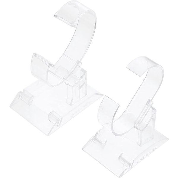 Klar Akryl Armbandsur Display Stativ, 2 st Armbandsurhållare Stativ Smycken Armbandsur Display Rack Hållare Stativ