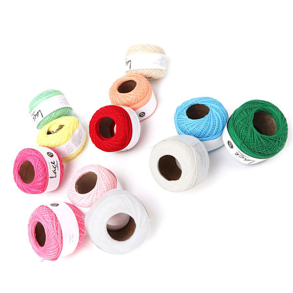 Lace Line Bomull Handvirkad Summer Silk Light Thin Line (12 färger per set )