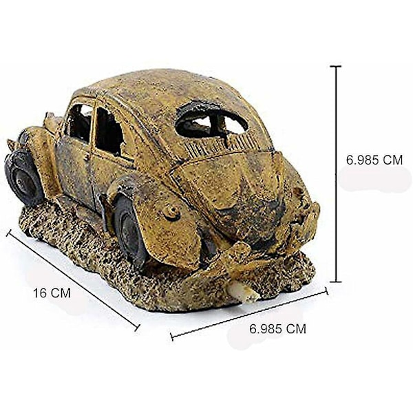 Akvariedekorationer för landskap konstgjord harts akvarium dekorationstillbehör 16X7X7cm,