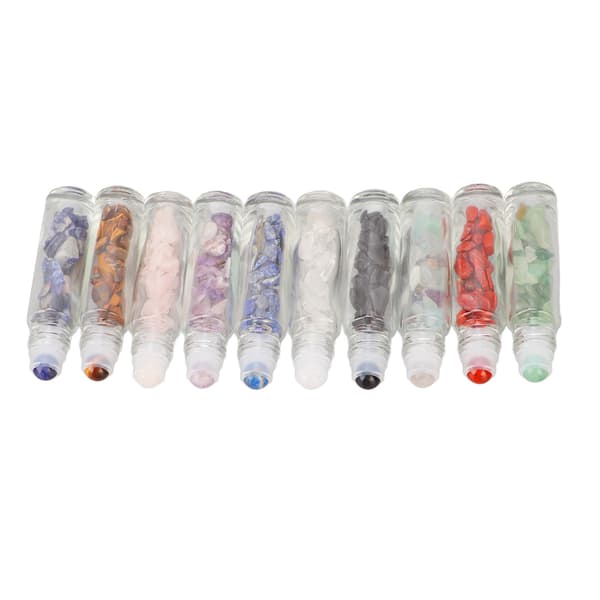 10 st eterisk olja rullflaska läckagesäker transparent glasflaska DIY för massage