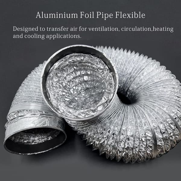 150 mm aluminium ventilationskanal til emhætte, rørventilator (5 meter lang)
