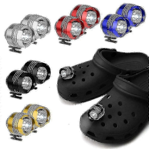 Hodelykter Crocs Små Lys Morsomme Skotilbehør Løping Og Camping USB Oppladbar rød Oppladbar