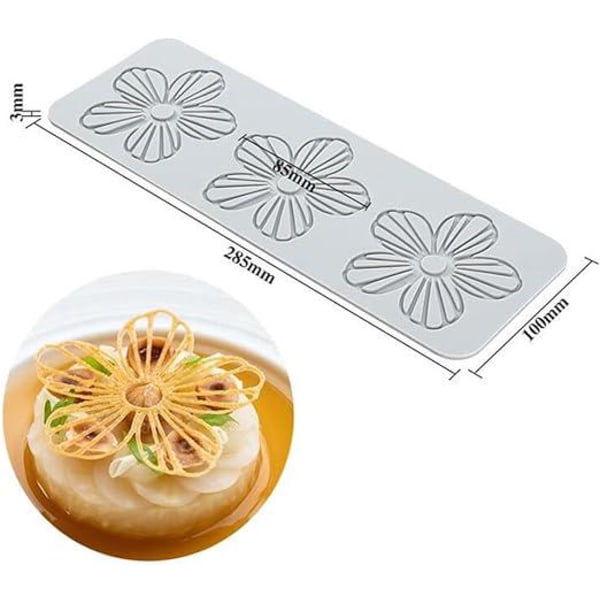 3 hål Pelargonium blommor, form, molds, silikon molds för tårtdekorering