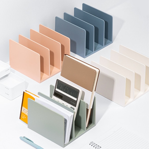Bogstøtter Enkel Stil Bred Mund Design Blå Farve Plast Materiale 16.2x16.2x12.2cm Kontor Bogstøtte
