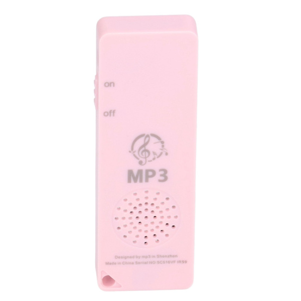 MP3-spelare förlustfri ljudkvalitet multifunktionell bärbar stöder 64 GB minneskort Mini MP3 för studenter rosa