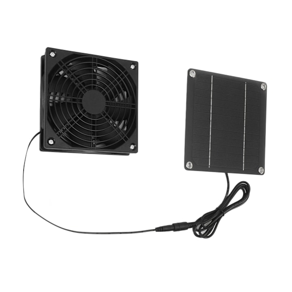Solpanel fläktkit monokristallint kisel 2200RPM solcellsfläkt med skyddande lock för växthus