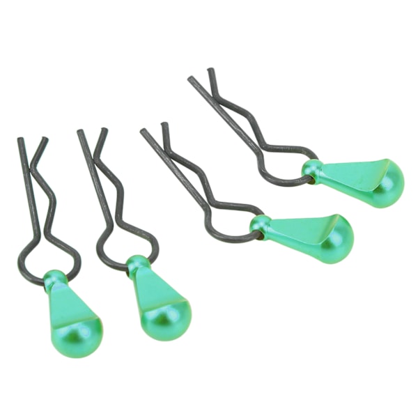 4 kpl RC-korikiinnittimiä R-tapit ruostumatonta terästä R-klipsit alumiiniseosvetokielekkeillä 1/8 1/10 RC-autoon vihreä
