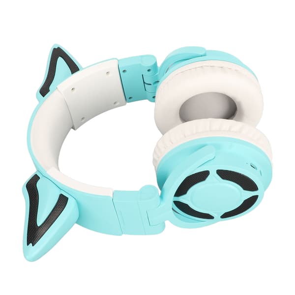 RGB Cat Ear Headset Bluetooth 5.3 Trådlös Brusreducering Typ C Vikbart Gaming Headset med Mikrofon för Lyssning