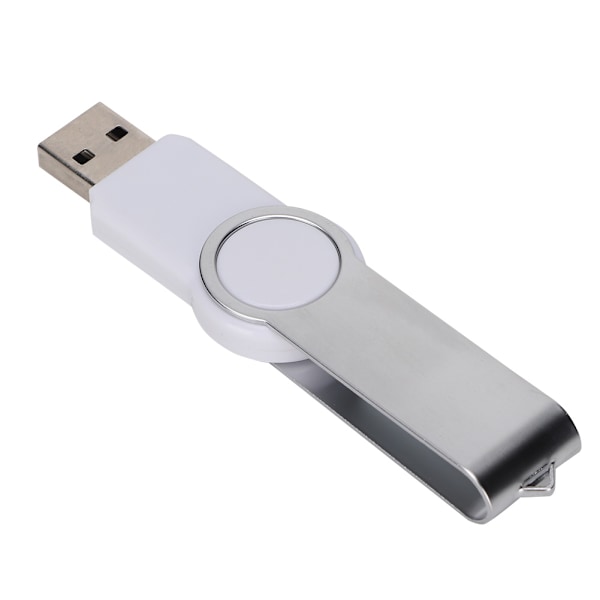 32G ABS Bærbar Drejelig Hætte USB2.0 U Disk til Windows Vista/7/10/Mac Hvid